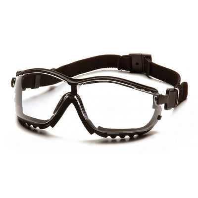 Pyramex V2G Black Frame/Clear Anti-Fog Lens Safety Eyewear