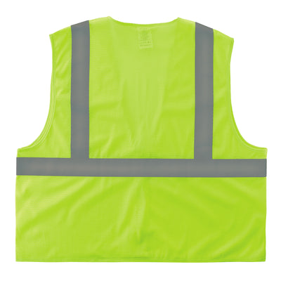 Ergodyne GloWear 8205Z Mesh Hi-Vis Safety Vest - Type R, Class 2 - Zipper, No Pockets - Lime