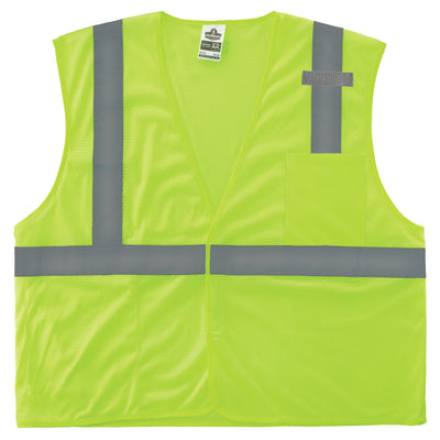 Ergodyne GloWear 8210HL Mesh Hi-Vis Safety Vest - Type R, Class 2, Hook & Loop, Economy - Lime