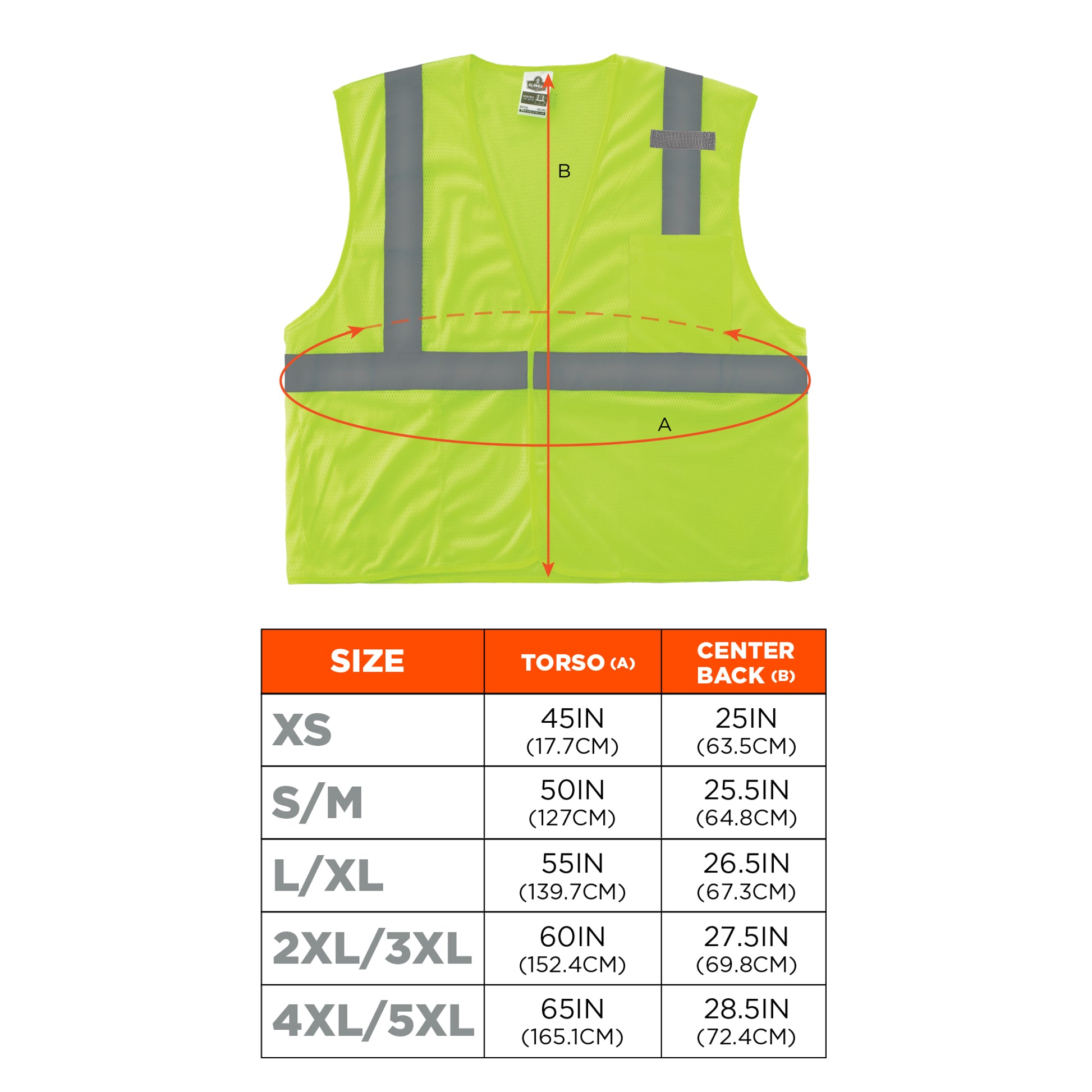 Ergodyne GloWear 8210HL Mesh Hi-Vis Safety Vest - Type R, Class 2, Hook & Loop, Economy - Lime