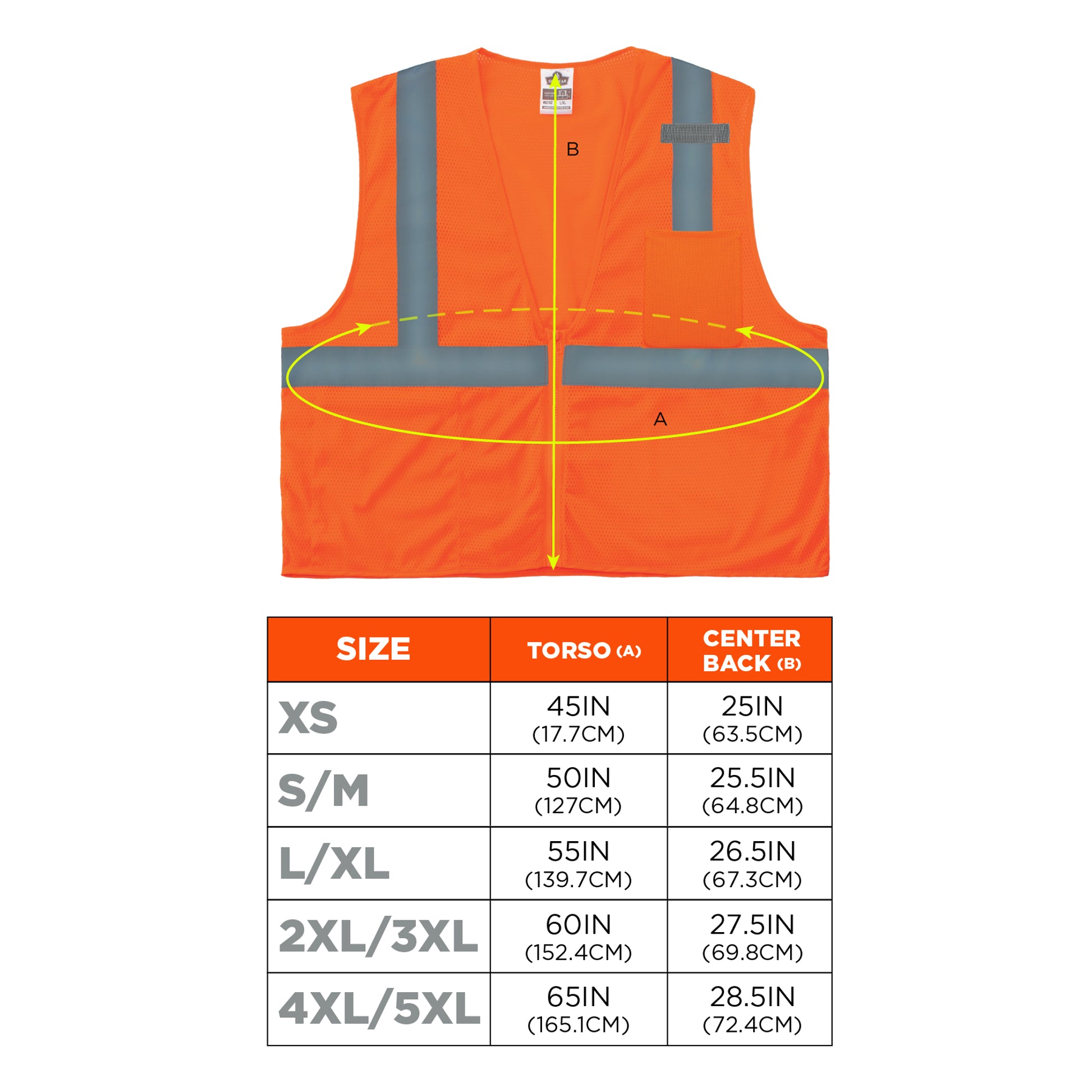 Ergodyne GloWear 8210Z Mesh Hi-Vis Safety Vest - Type R, Class 2, Zipper, Economy - Orange