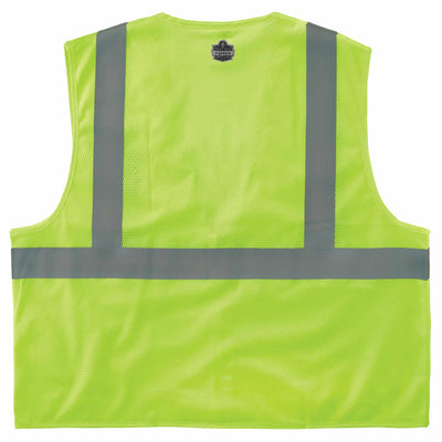 Ergodyne GloWear 8210Z Mesh Hi-Vis Safety Vest - Type R, Class 2, Zipper, Economy - Lime