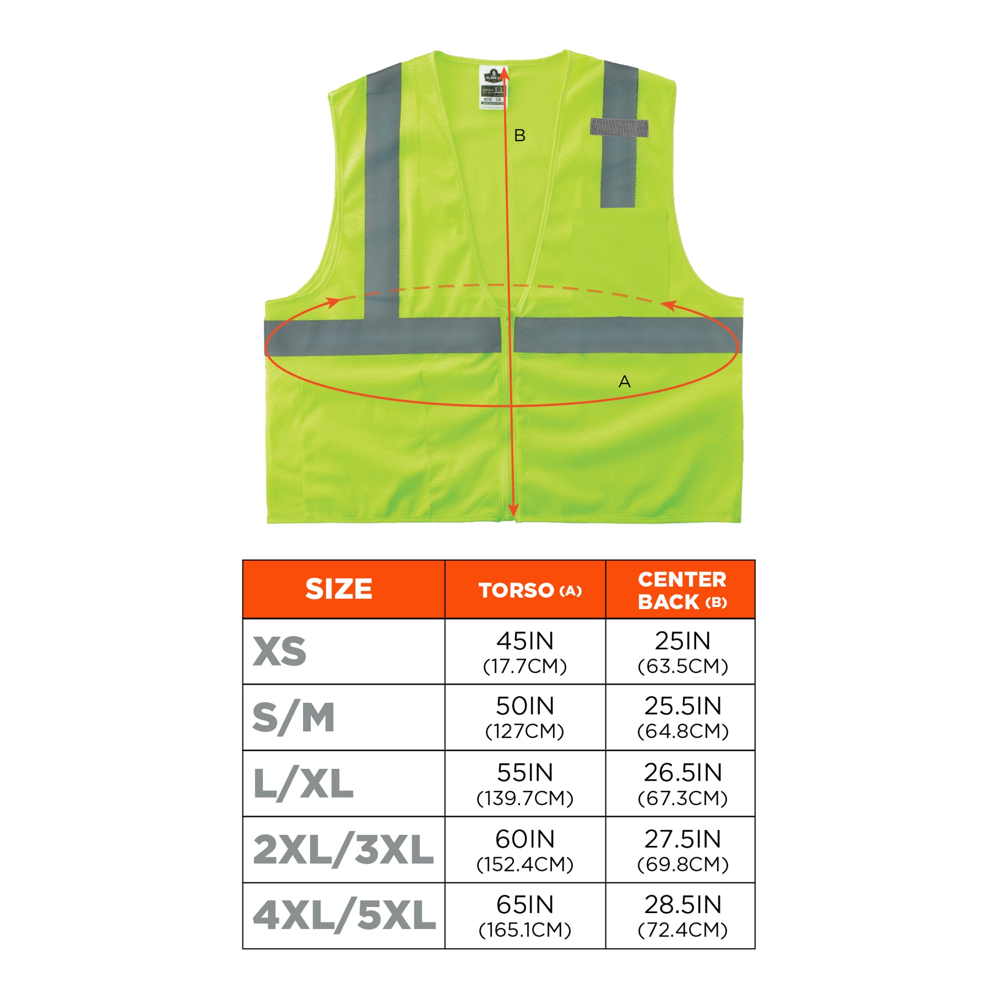 Ergodyne GloWear 8210Z Mesh Hi-Vis Safety Vest - Type R, Class 2, Zipper, Economy - Lime