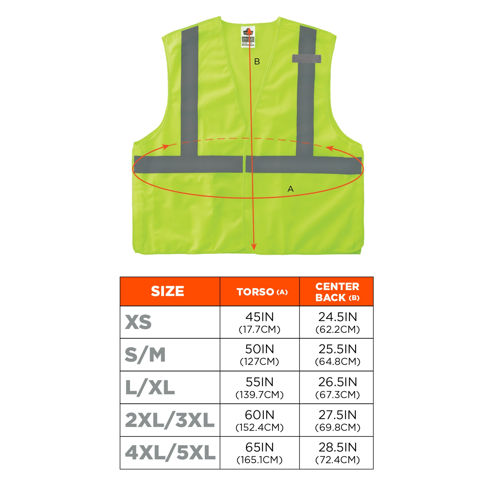 Ergodyne GloWear 8215BA Breakaway Mesh Hi-Vis Safety Vest - Type R, Class 2, Economy - Lime