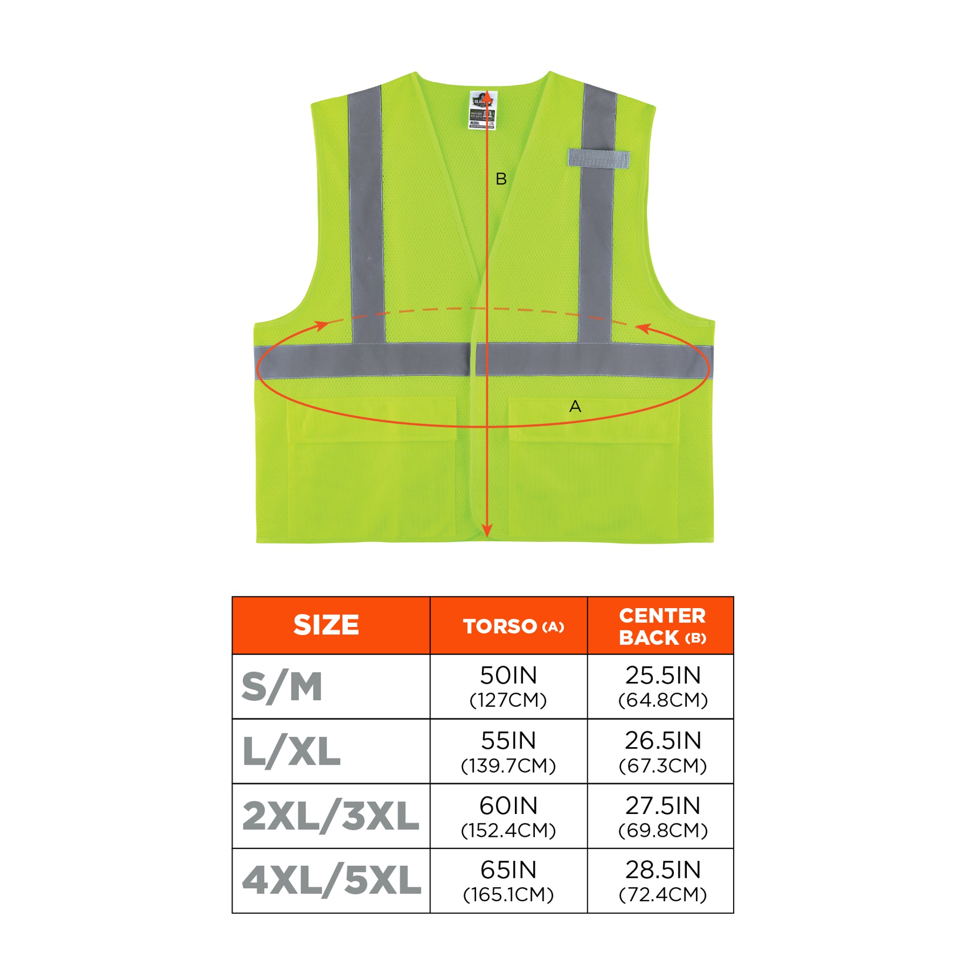 Ergodyne GloWear 8220HL Mesh Hi-Vis Safety Vest - Type R, Class 2, Hook & Loop, Standard - Lime