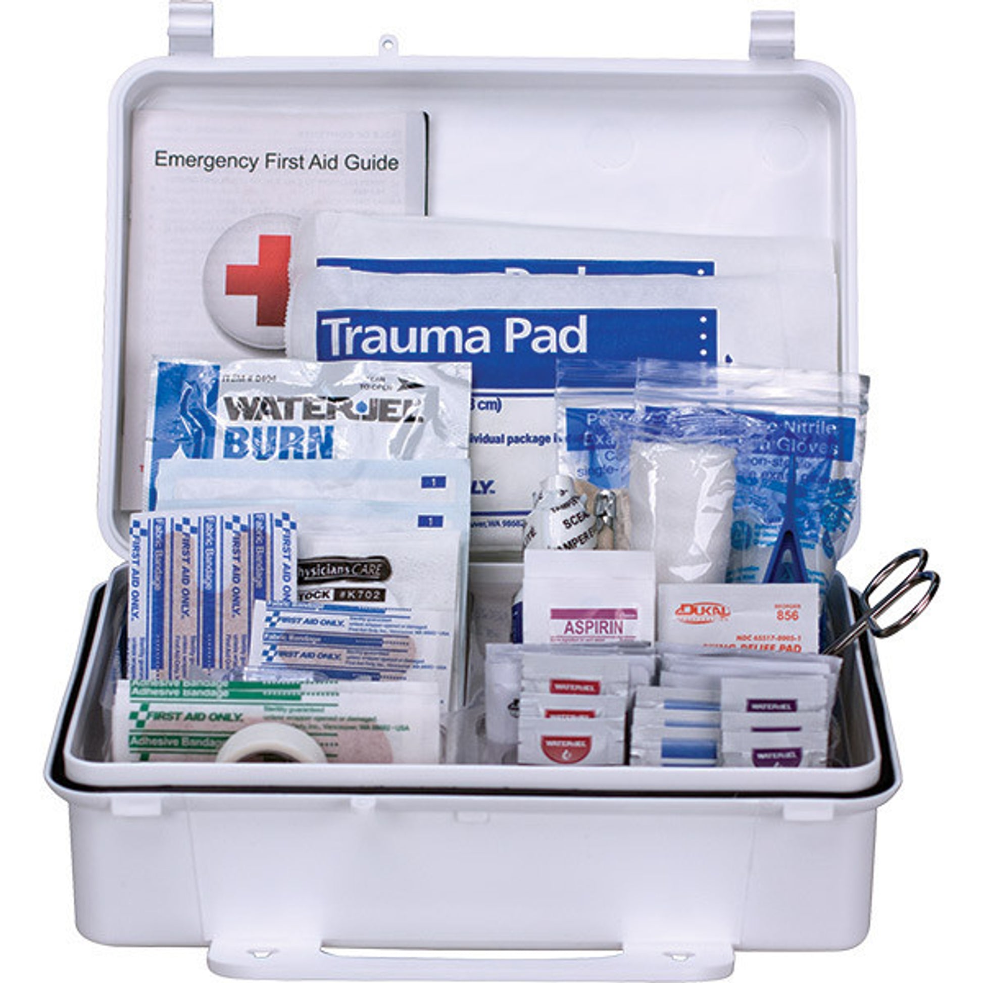 25-Person ANSI A+ Weatherproof First Aid Kit, Metal, 9 1/2"L x 6 1/2"H x 3"W, 1/Each - 90561