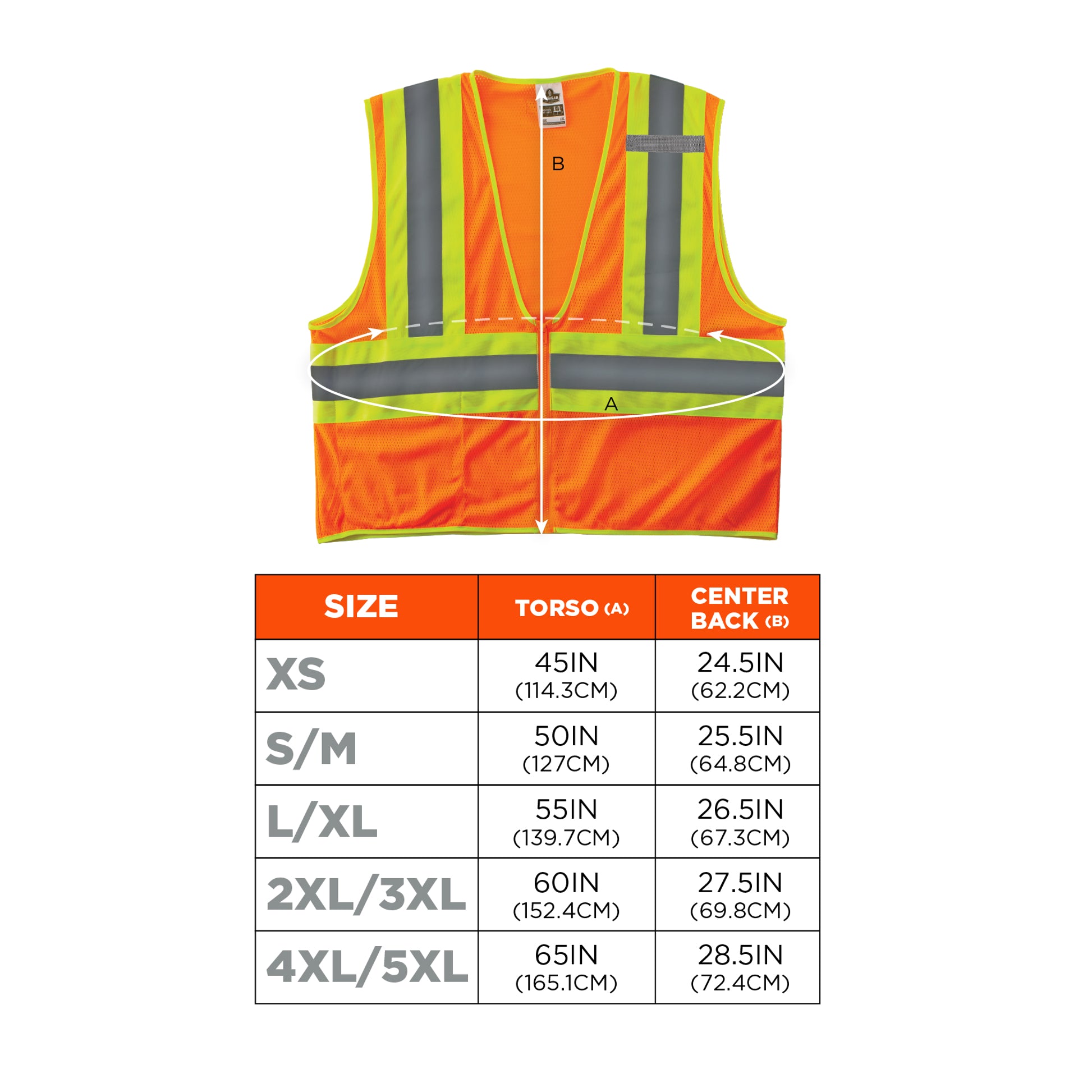 Ergodyne GloWear 8229Z Two-Tone Hi-Vis Safety Vest - Type R, Class 2, Zipper, Economy - Orange