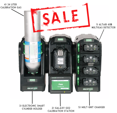 MSA ALTAIR 4XR Calibration Start Up Kit With Galaxy GX2 Station
