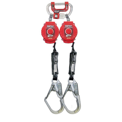 Miller 6 ft. Twin Turbo Personal Fall Limiter with G2 Connector & Steel Rebar Hooks - MFLC-4-Z7/6FT
