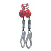 Miller 6 ft. Twin Turbo Personal Fall Limiter with G2 Connector & Steel Rebar Hooks - MFLC-4-Z7/6FT