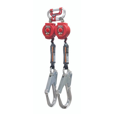 Miller 6 ft. Twin Turbo Personal Fall Limiter with G2 Connector & Steel Rebar Hooks - MFLC-4-Z7/6FT