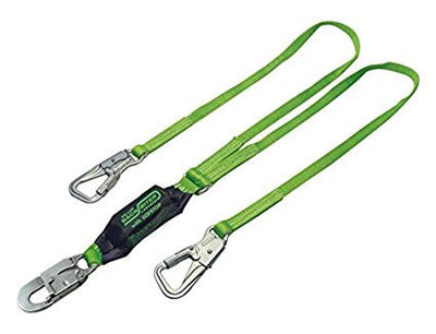 Miller 6 ft. StretchStop Double Leg Lanyard w/ SofStop Shock Asborber w/1 Snap Hook & 2 Rebar Hooks - 8798B/6FTGN