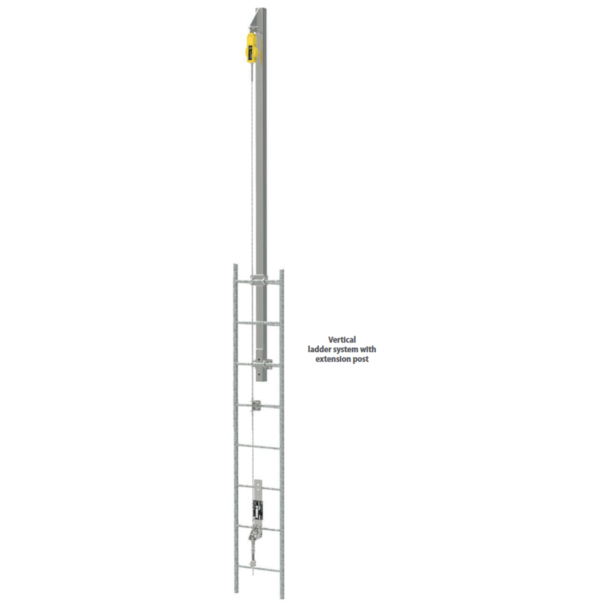 MSA Latchways Extension Post Vertical Ladder System Lifeline Kits