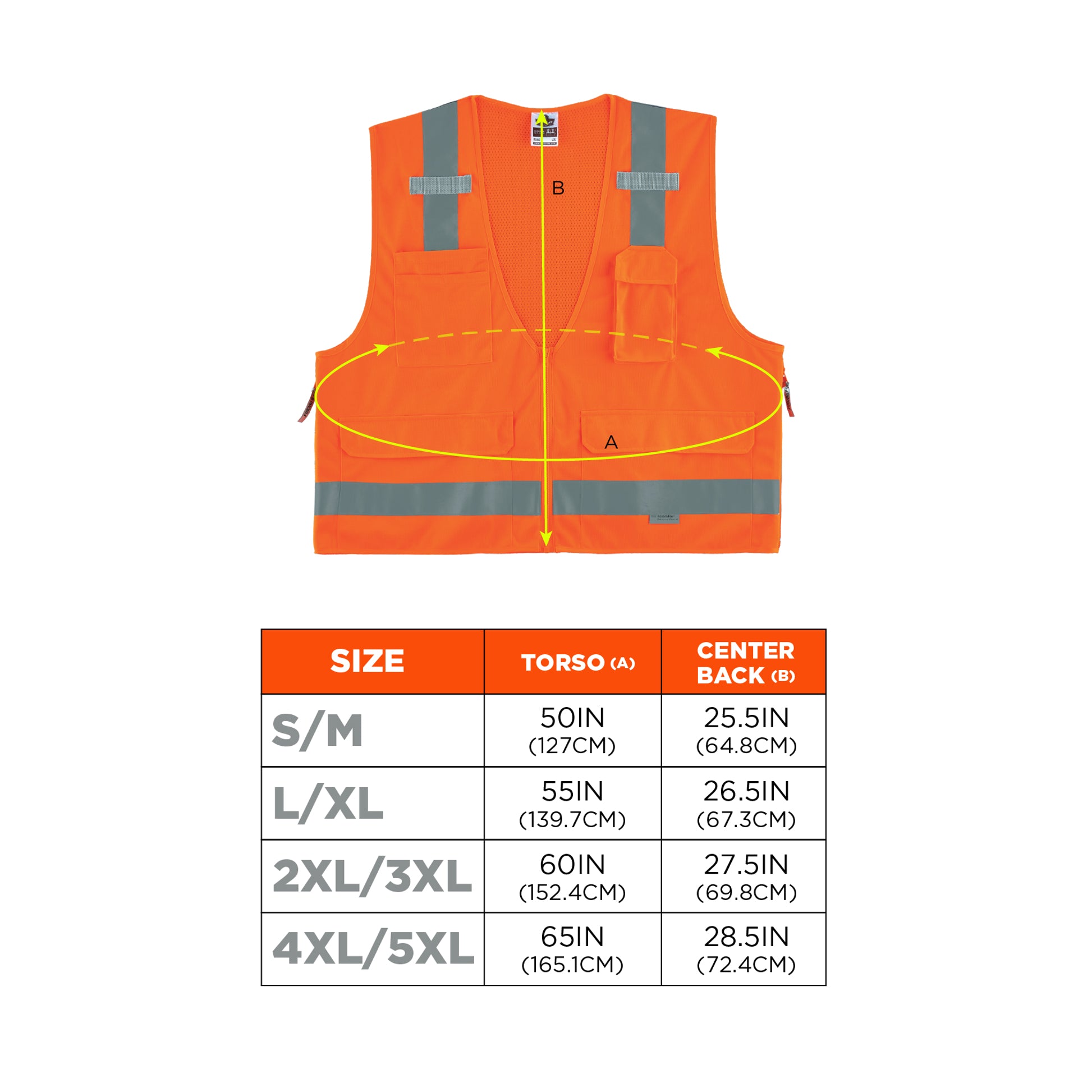 Ergodyne GloWear 8250Z Surveyors Vest - Type R, Class 2, Zipper - Orange
