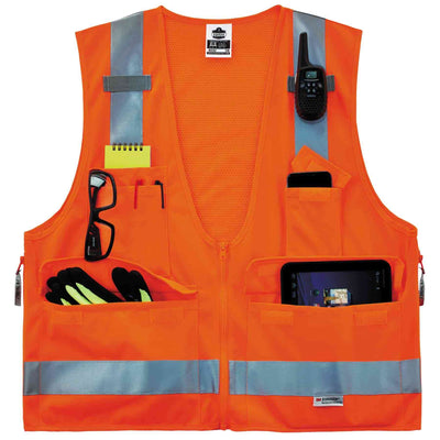 Ergodyne GloWear 8250Z Surveyors Vest - Type R, Class 2, Zipper - Orange