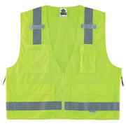 Ergodyne GloWear 8250Z Surveyors Vest - Type R, Class 2, Zipper - Lime