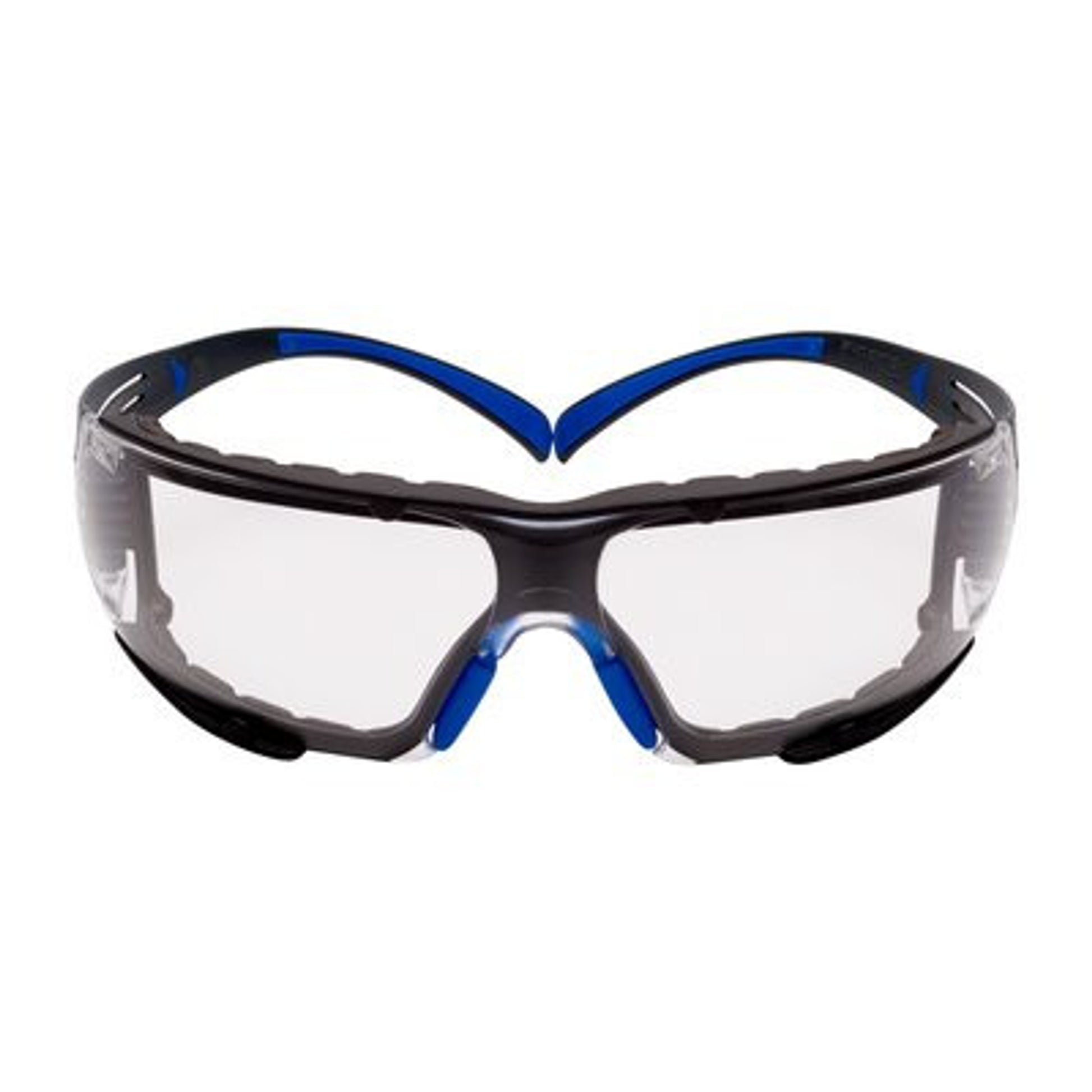 3M SecureFit, 400 Series,  SF401SGAF-BLU-F, Blue/Gray, Clear Scotchgard Anti-fog lens, Foam Gasket, 20ea/cs