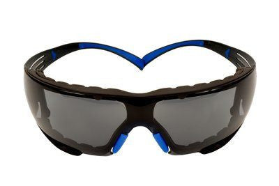 3M SecureFit, 400 Series,  SF402SGAF-BLU-F, Blue/Gray, Gray Scotchgard Anti-fog lens, Foam Gasket, 20ea/cs
