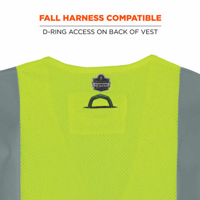 Ergodyne GloWear 8260FRHL Hi-Vis FR Safety Vest - Class 2, NFPA 70E, Mesh, Hook + Loop - Lime
