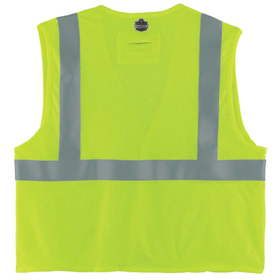Ergodyne GloWear 8260FRHL Hi-Vis FR Safety Vest - Class 2, NFPA 70E, Mesh, Hook + Loop - Lime