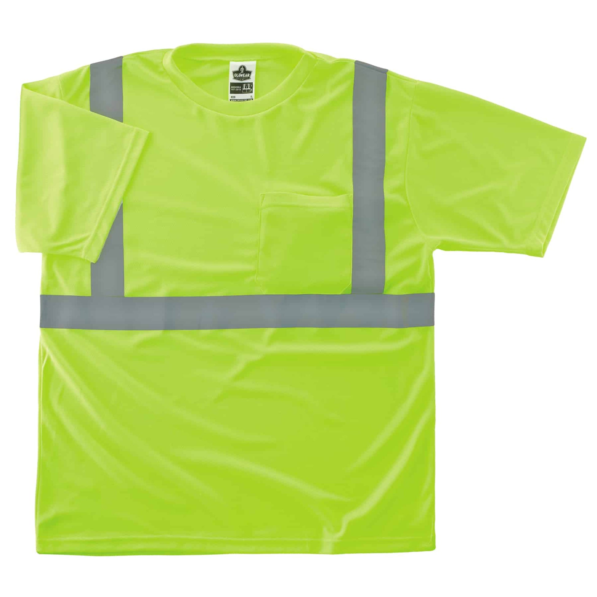 Ergodyne GloWear 8289 Hi-Vis T-Shirt -Type R, Class 2 - Lime