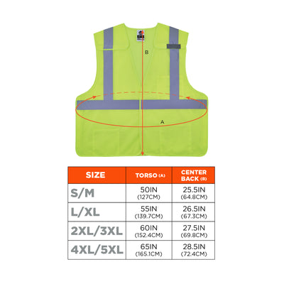 Ergodyne GloWear 8217BA Breakaway Mesh Hi-Vis Safety Vest - Type R, Class 2 - Lime