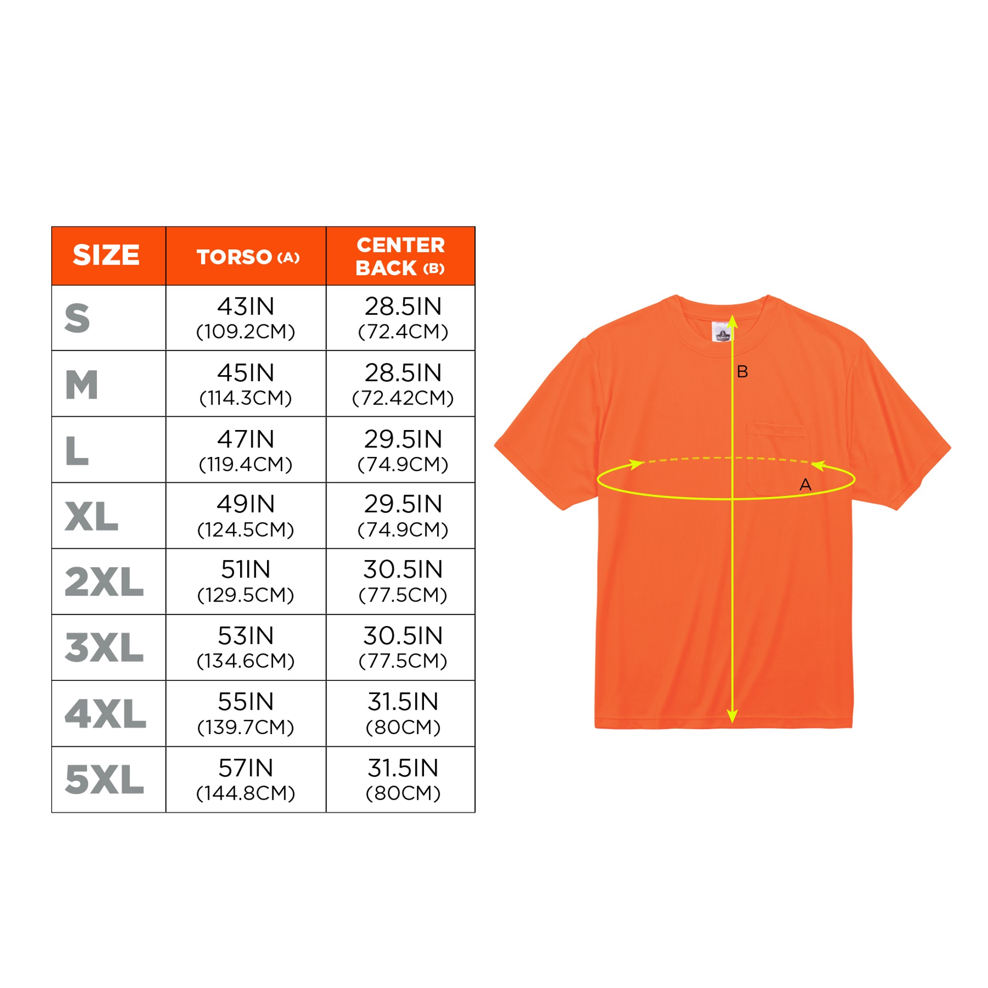 Ergodyne GloWear 8089 Hi-Vis T-Shirt -Non-Certified - Orange