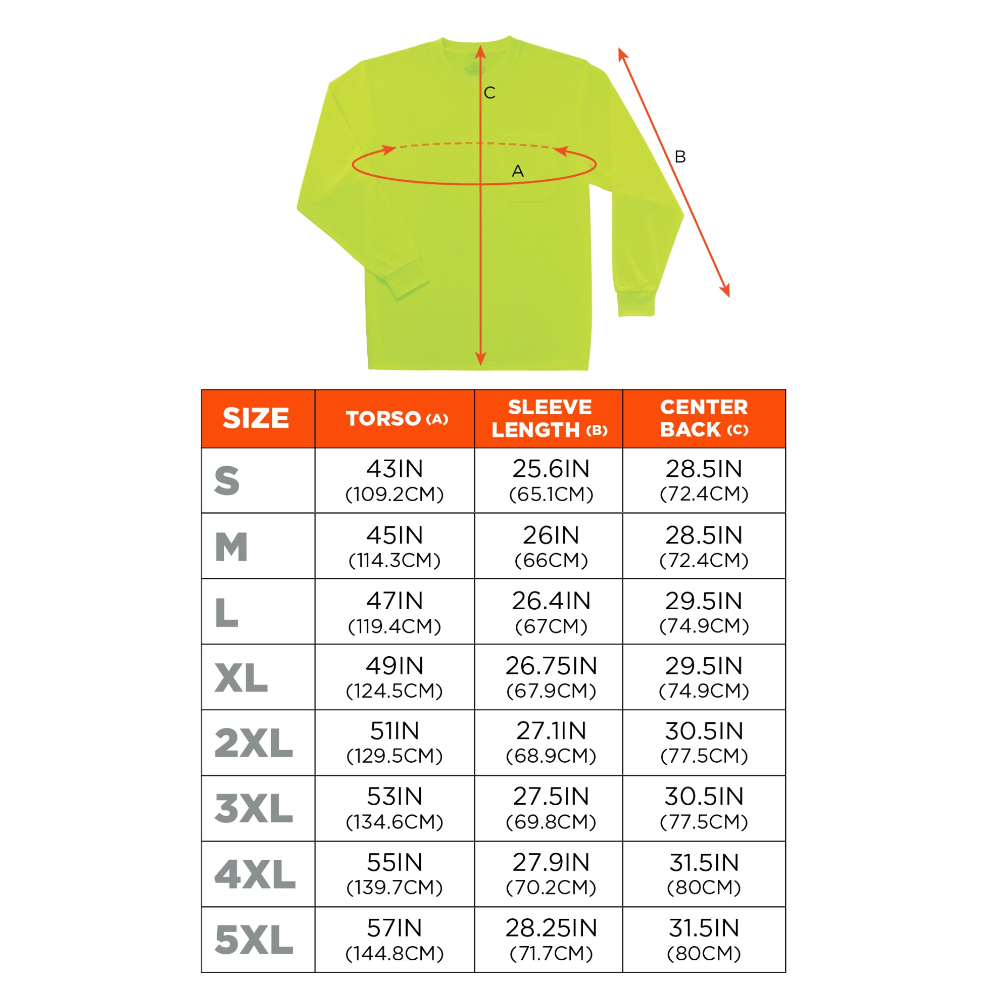 Ergodyne GloWear 8091 Hi-Vis Long Sleeve T-Shirt - Non-Certified - Lime