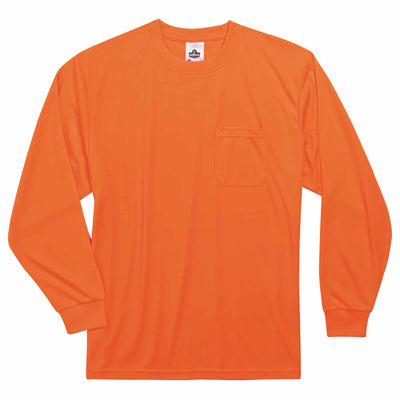 Ergodyne GloWear 8091 Hi-Vis Long Sleeve T-Shirt - Non-Certified - Orange