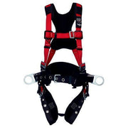 3M Protecta PRO Construction Style Positioning Harness - Comfort Padding 1191433, Red, Medium/Large
