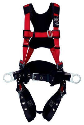 3M Protecta PRO Construction Style Positioning Harness - Comfort Padding 1191433, Red, Medium/Large