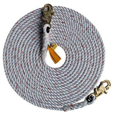 3M DBI-SALA  Rope Lifeline with 2 Snap Hooks 1202738