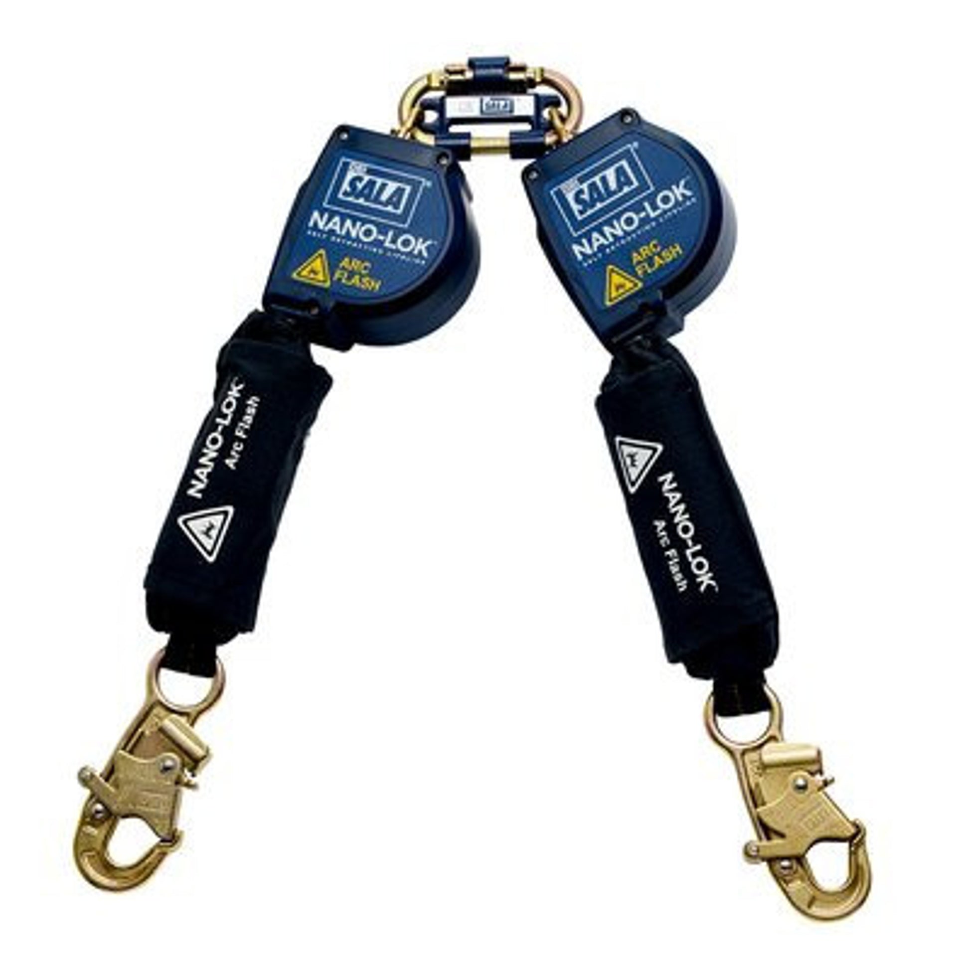 3M DBI-SALA  Nano-Lok Arc Flash Twin-Leg Quick Connect Self Retracting Lifeline - Web 3101534, 8 ft. (2.4 m)