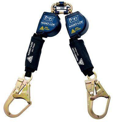 3M DBI-SALA  Nano-Lok Arc Flash Twin-Leg Quick Connect Self Retracting Lifeline, Web 3101536