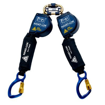 3M DBI-SALA  Nano-Lok Arc Flash Twin-Leg Quick Connect Self Retracting Lifeline, Web 3101538
