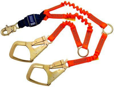 3M DBI-SALA  Force2 Hi-Vis Elastic 100% Tie-Off Shock Absorbing Lanyard 1246150