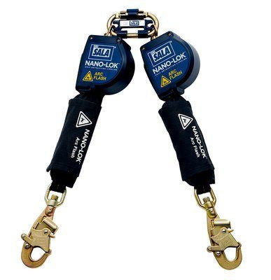 3M DBI-SALA  Nano-Lok Arc Flash Twin-Leg Quick Connect Self Retracting Lifeline, Web 3101535