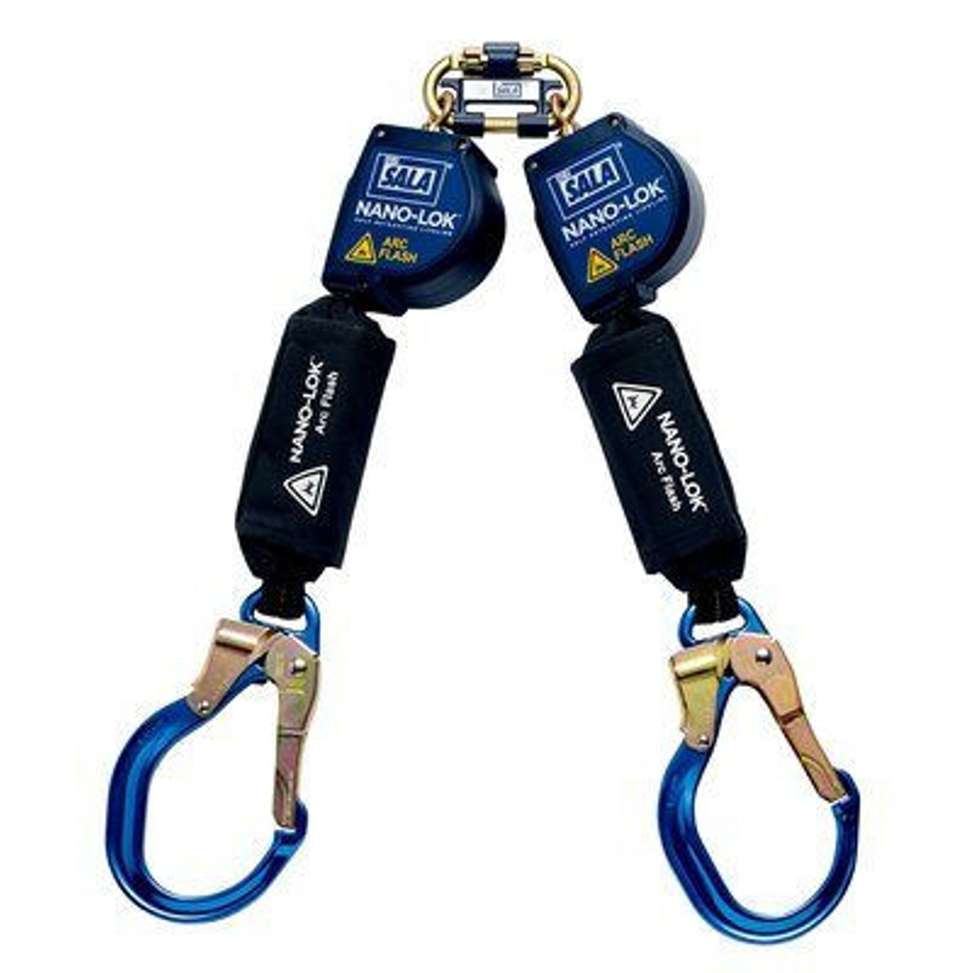 3M DBI-SALA  Nano-Lok Arc Flash Twin-Leg Quick Connect Self Retracting Lifeline - Web 3101540, 8 ft. (2.4m)