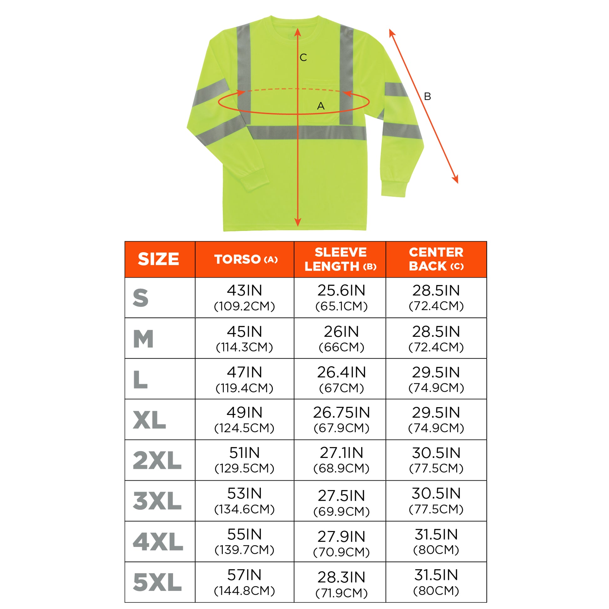 Ergodyne GloWear 8391 Hi-Vis Long Sleeve T-Shirt - Type R, Class 3 - Lime