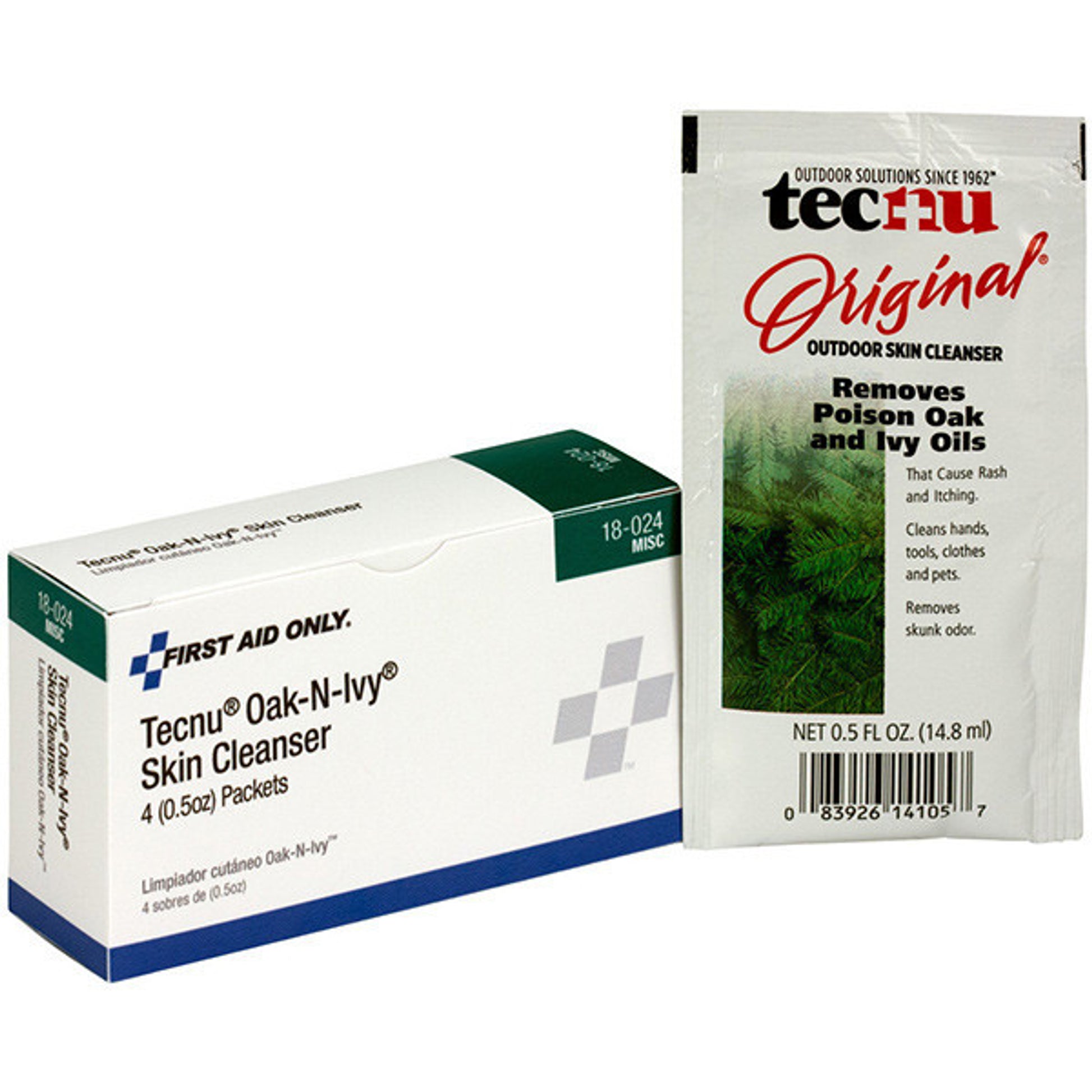 Tecnu Oak-N-Ivy Outdoor Skin Cleanser, 4/Box - 18024