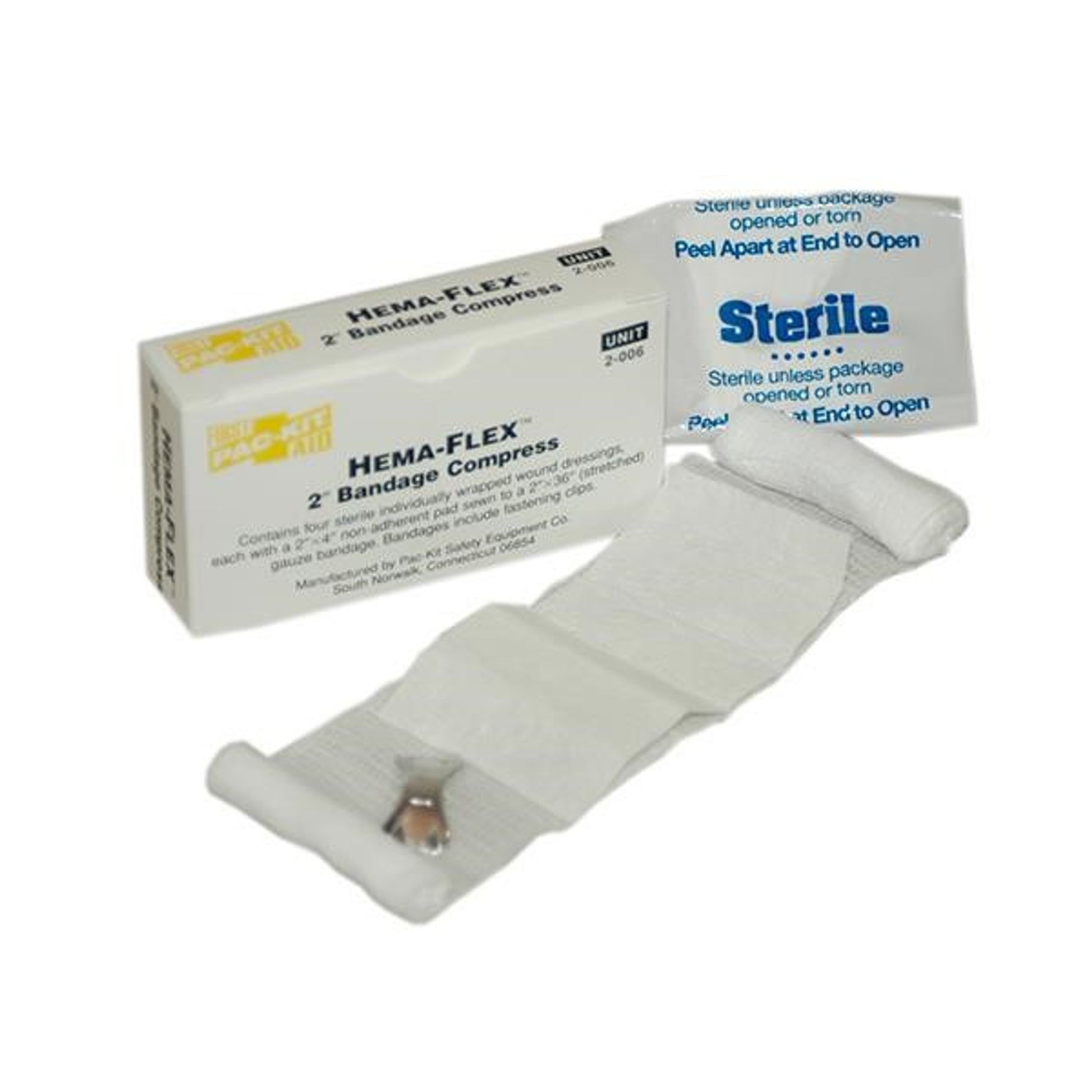 Hema-Flex Bandage Compress, 2" (4/Box) - 2006