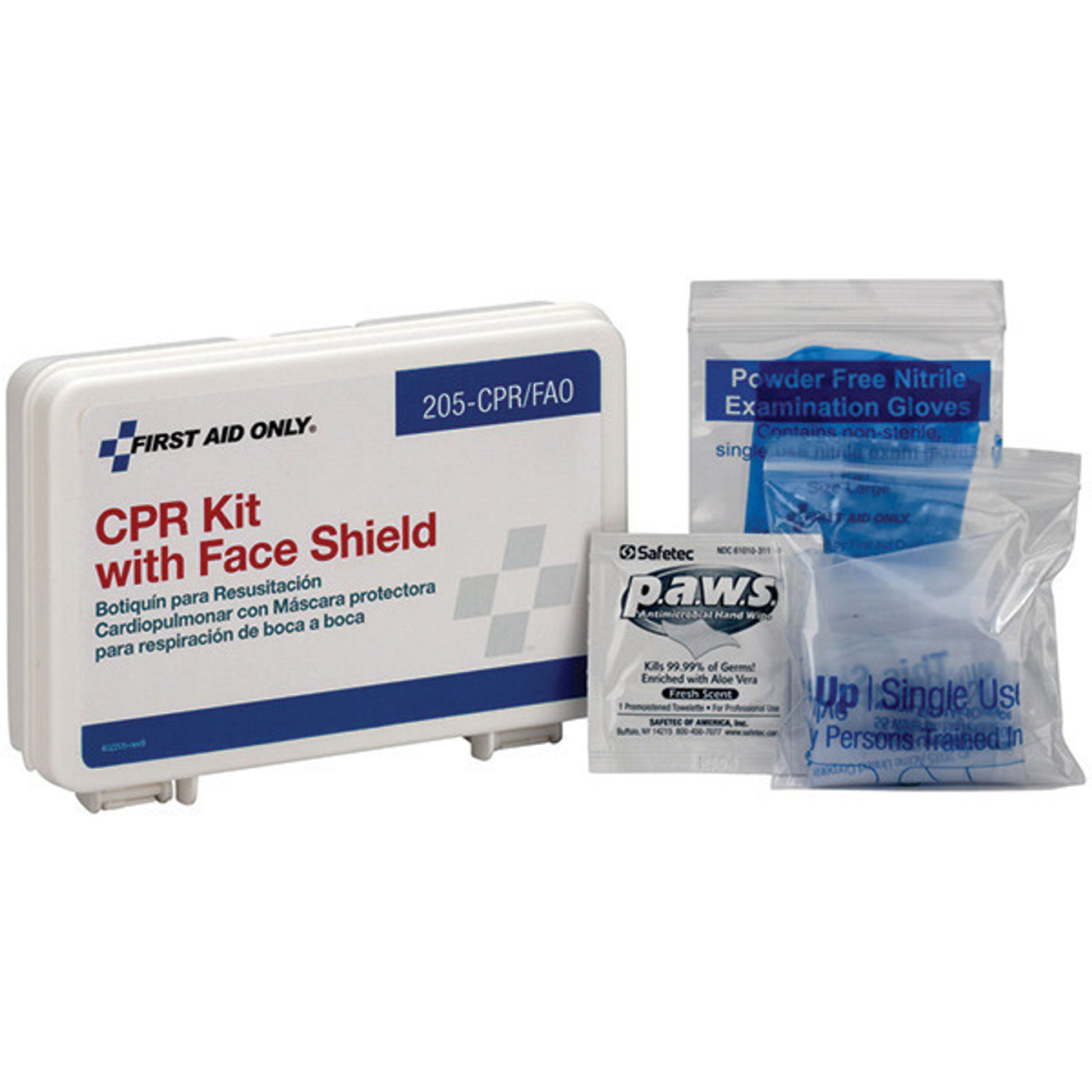 4-Piece Mini Personal CPR Kit, Plastic Case - 205CPRFAO