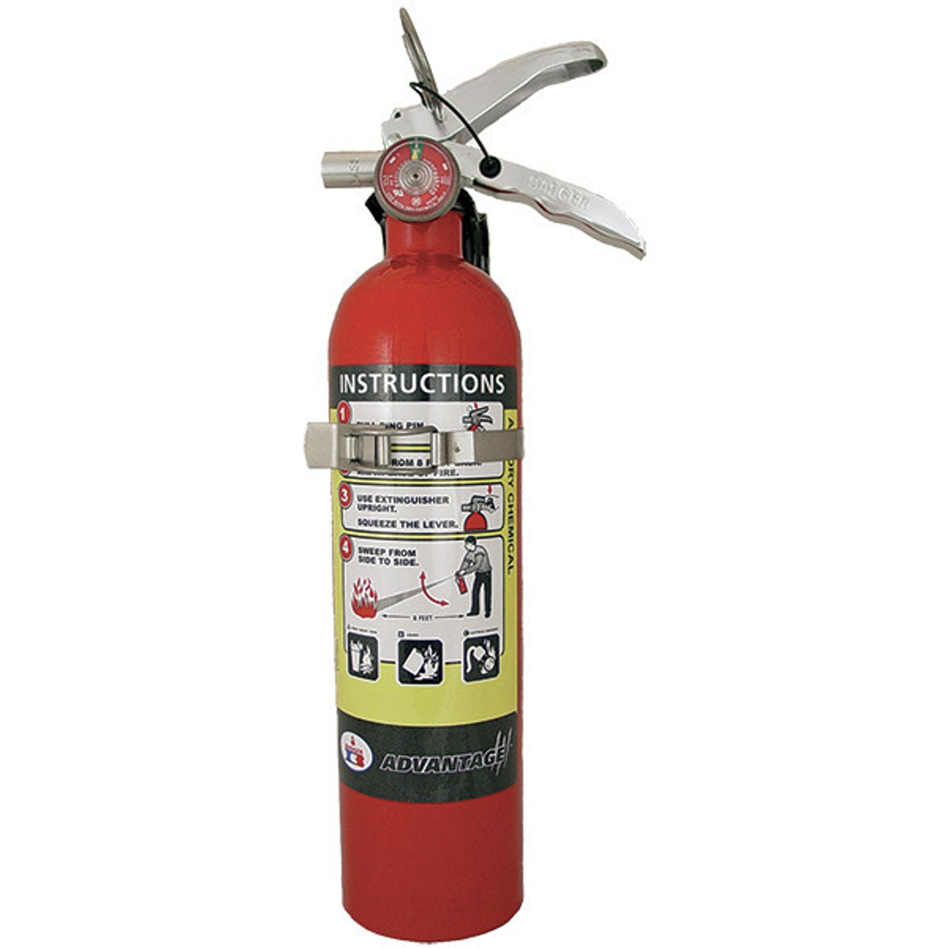Badger Advantage 2 1/2 lb ABC Fire Extinguisher w/ Vehicle Bracket - 1007865