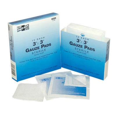 Gauze Pads, 3" x 3" (10/Box) - 3200