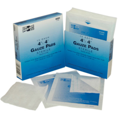 Gauze Pads, 4" x 4" (10/Box) - 3300