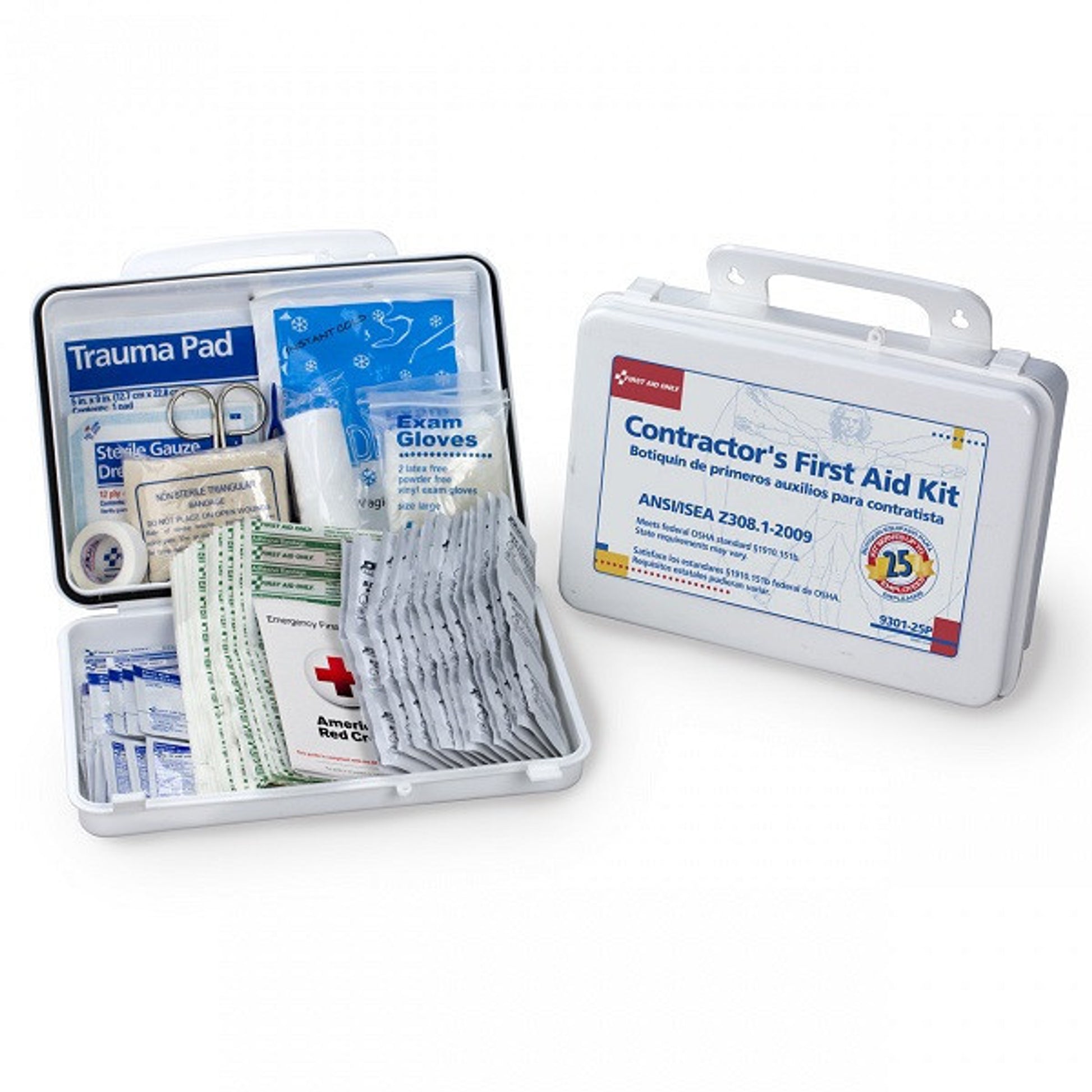 25-Person, 179-Piece Contractor First Aid Kit (Plastic) - 930125P