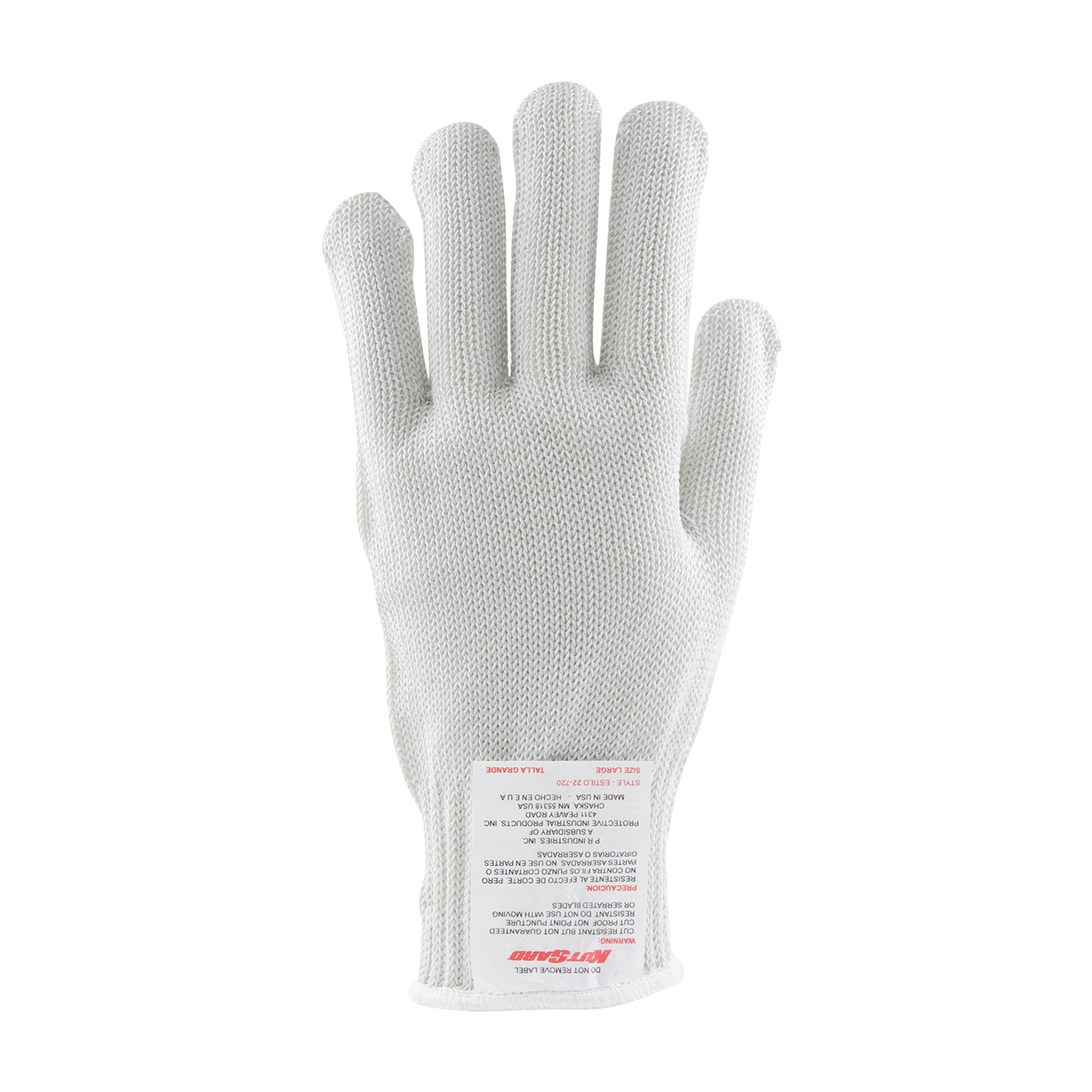 Claw Cover Seamless Knit PolyKor Blended Antimicrobial Glove - Medium Weight - White - 24/EA - 22-720