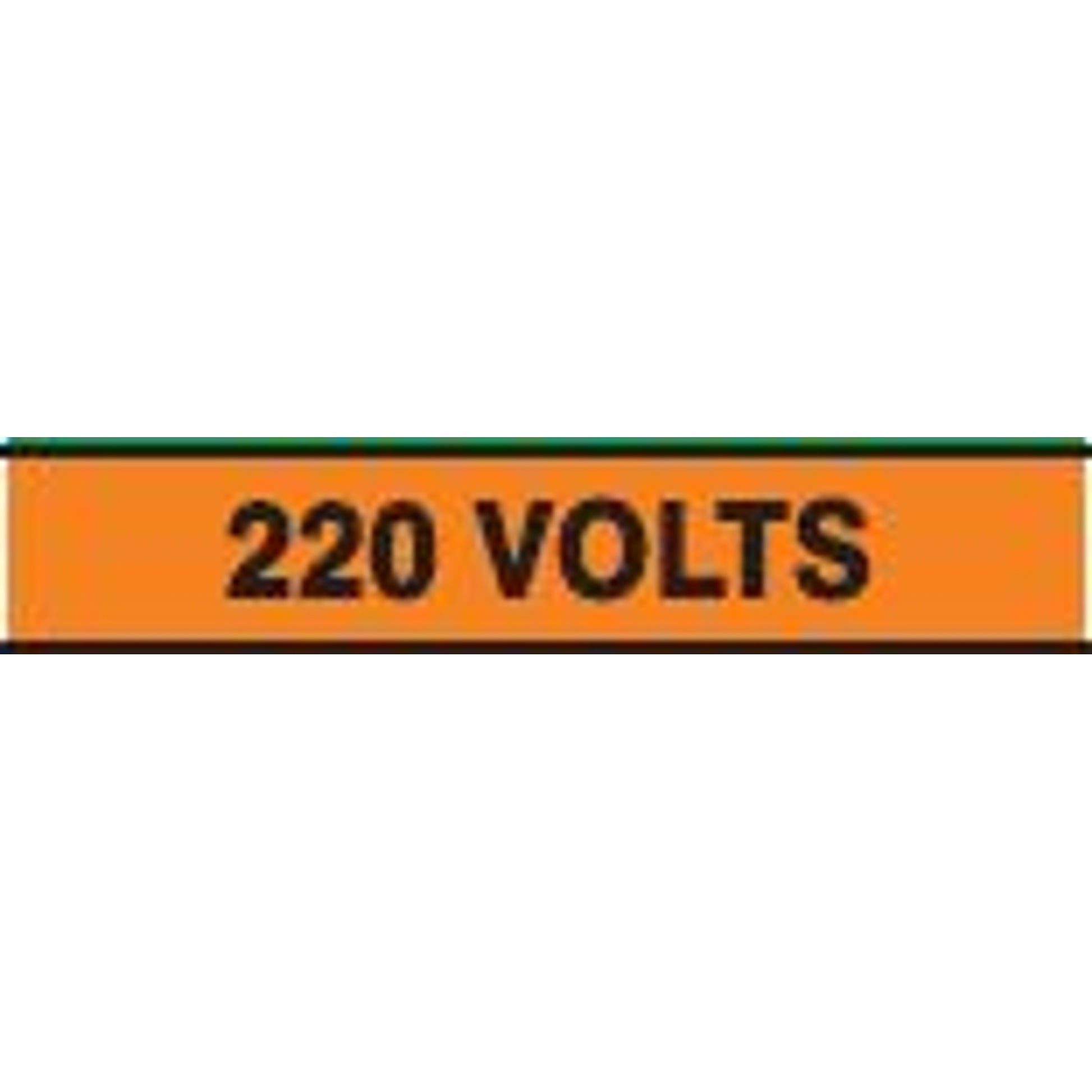 220 VOLTS PERFORATED ROLL PIPE MARKER - 220 VOLTS PERFORATED ROLL PIPE MARKER, 2”X18Y, Adhesive Vinyl