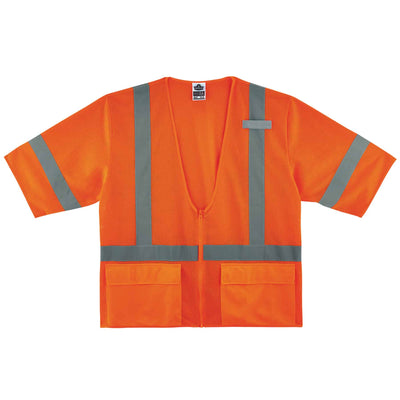 Ergodyne GloWear 8320Z Standard Hi-Vis Safety Vest - Type R, Class 3, Zipper - Orange