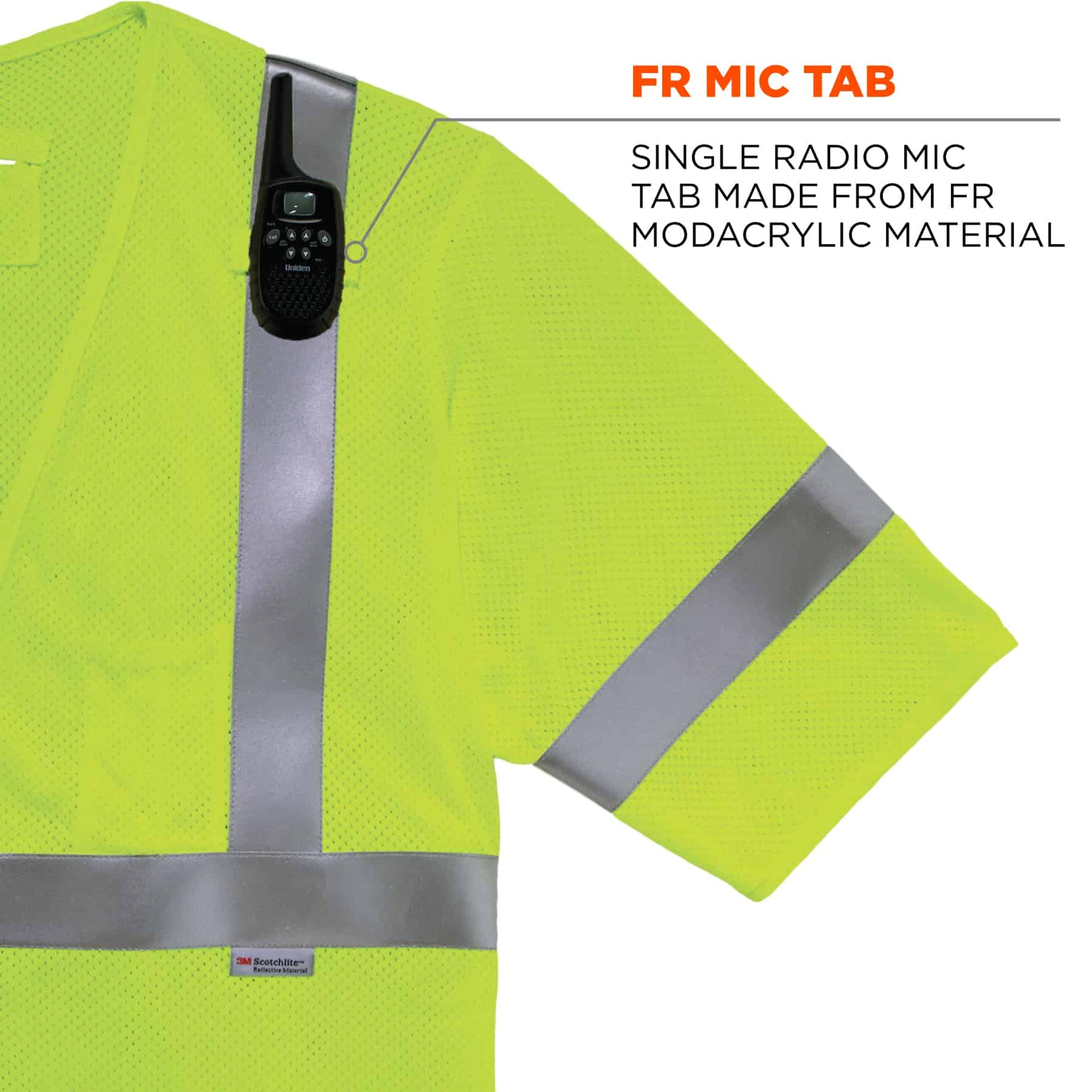 Ergodyne GloWear 8356FRHL Hi-Vis FR Safety Vest w/ Sleeves - Class 3, NFPA 70E, Mesh, Hook + Loop - Lime